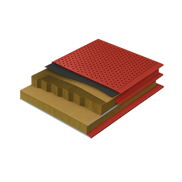 Акустические сэндвич-панели с перфорацией